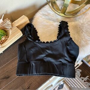IVL scallop black sports bra size S #599